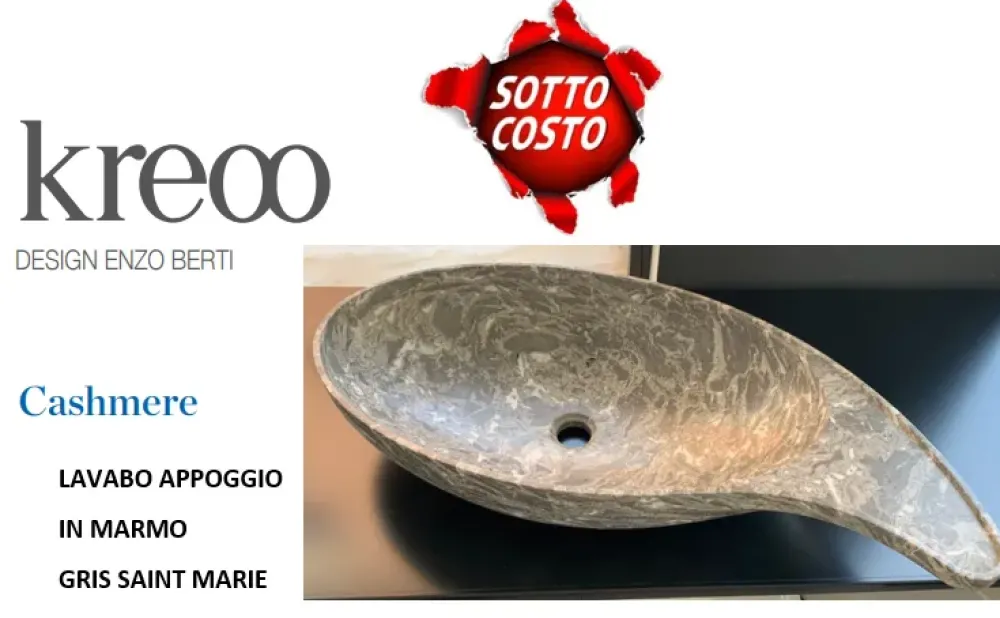 Discount Mobile bagno Sospeso Kreoo decor marmi lavabo da appoggio cashmere marmo gris saint marie a prezzi convenienti Mobili Bagno Sospeso