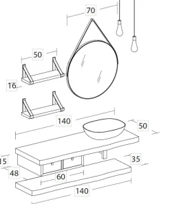 Mobile bagno Sospeso Life 03 a prezzo ribassato^Legnobagno Sale