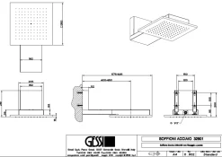 Mobile bagno Sospeso Soffione acciaio 35x35 cm doccia private wellness minimal quadro 32801 238 a prezzi convenienti^Gessi