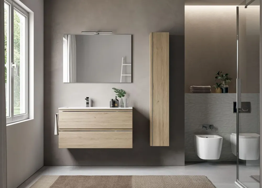 Ideagroup Mobile bagno sospeso System 01 di SCONTATO - 37%- Mobili Bagno Sospeso