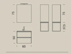 Mobile bagno Sospeso Up001 con forte sconto^Compab Hot