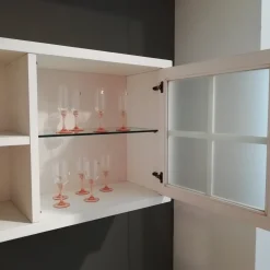 Ambienti BassanoAmbienti Bassano Mobile componibile in laccato opaco Domino a prezzo Outlet- Pareti Attrezzate