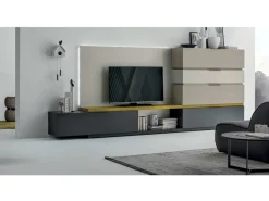 Hot Mobile componibile Collection in laminato materico in Offerta Outlet Pareti Attrezzate