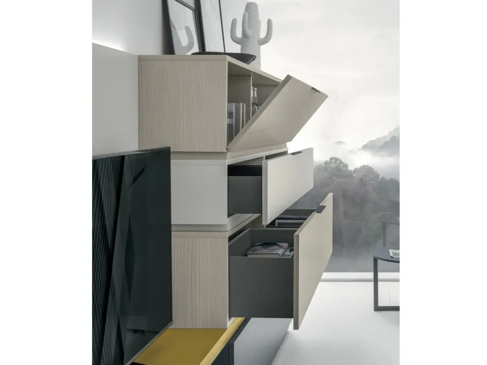 Hot Mobile componibile Collection in laminato materico in Offerta Outlet Pareti Attrezzate
