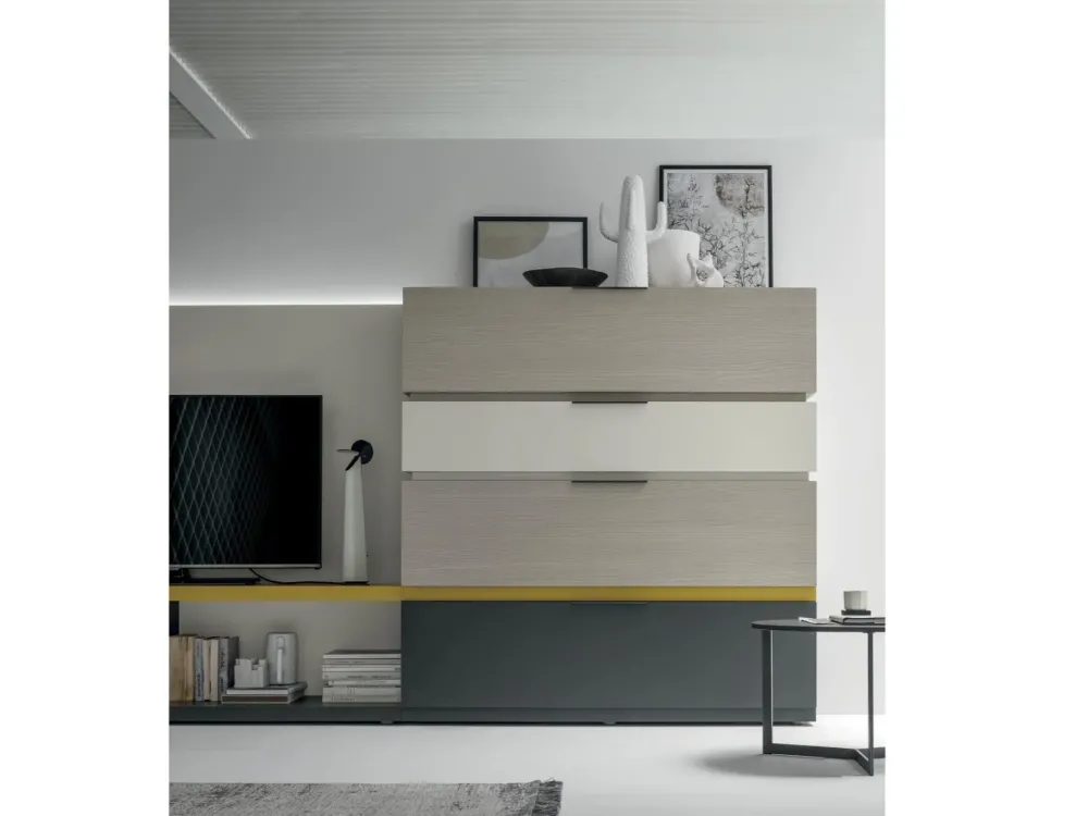 Hot Mobile componibile Collection in laminato materico in Offerta Outlet Pareti Attrezzate