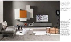 Sangiacomo Mobile componibile in stile moderno in melamminico Offerta Outlet- Pareti Attrezzate