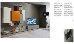 Sangiacomo Mobile componibile in stile moderno in melamminico Offerta Outlet- Pareti Attrezzate