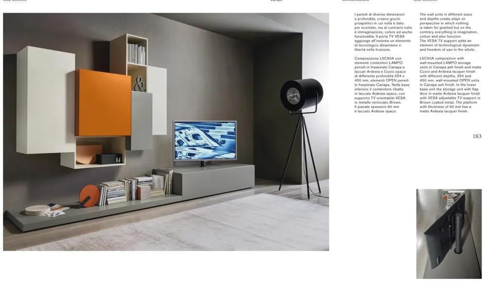 Sangiacomo Mobile componibile in stile moderno in melamminico Offerta Outlet- Pareti Attrezzate