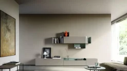 Homes Mobile componibile System day in laccato opaco in Offerta Outlet- Pareti Attrezzate