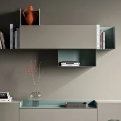 Homes Mobile componibile System day in laccato opaco in Offerta Outlet- Pareti Attrezzate