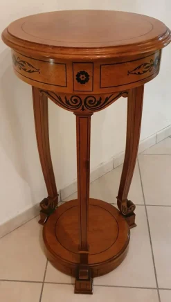 Artigianale Mobile di Antiquariato in stile neoclassico Colonna in radica a prezzo scontato- Antiquariato