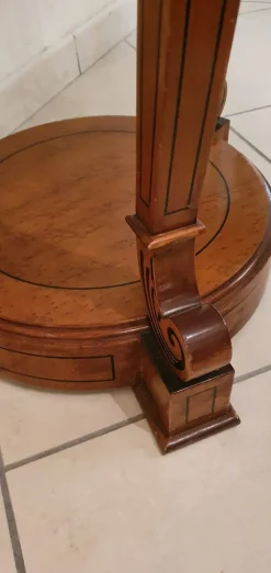 Artigianale Mobile di Antiquariato in stile neoclassico Colonna in radica a prezzo scontato- Antiquariato