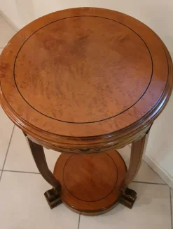 Artigianale Mobile di Antiquariato in stile neoclassico Colonna in radica a prezzo scontato- Antiquariato