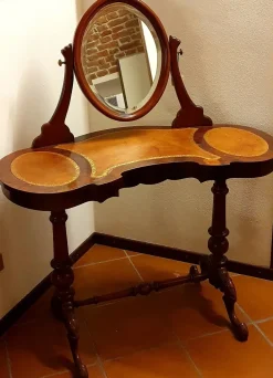 Mobile di Antiquariato in stile neoclassico Radica di noce con specchio a prezzo Outlet^Artigianale Best
