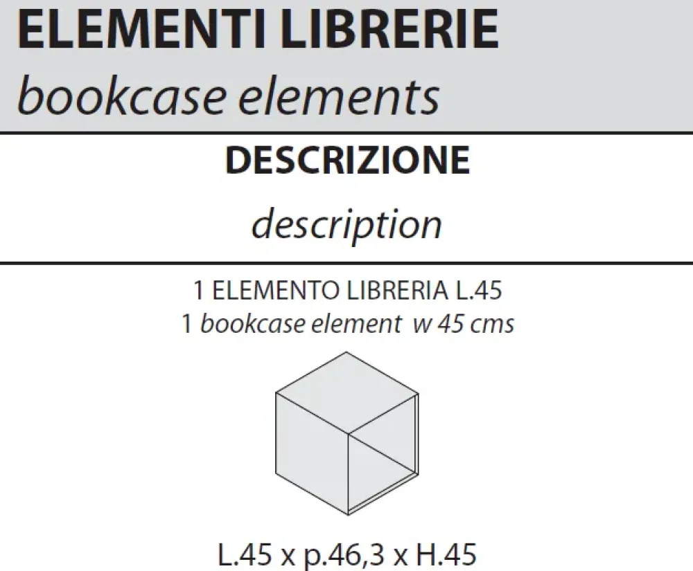 Las Mobili Mobile in legno Iulio monolitico in offerta- Arredo Ufficio