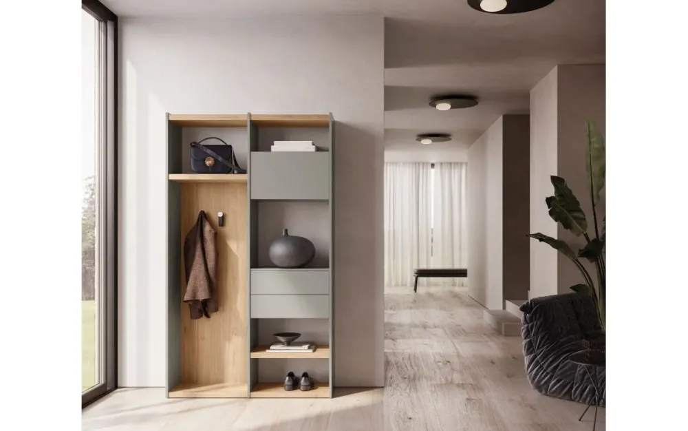 Imab Mobile ingresso A terra modello Ingresso con parete attrezzata di- Mobili Ingresso