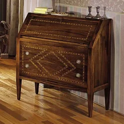 Mobile ingresso Con maniglia modello classico Bureau mod.narciso con filetto d'intarsio in promo-sconto del 50% di in offerta^Artigianale Best