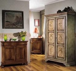 Best Mobile ingresso Credenzina stile 800 in legno di noce scontata del 30% in stile classico a prezzo scontato Mobili Ingresso