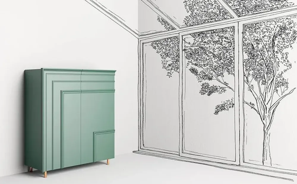 Minotti Italia Mobile ingresso design Sospeso Gessolina di scontato- Mobili Ingresso