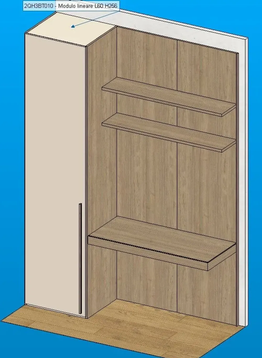 Clearance Mobile ingresso modello Ingresso con armadio e home office di in OFFERTA OUTLET Mobili Ingresso