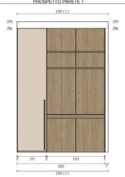 Clearance Mobile ingresso modello Ingresso con armadio e home office di in OFFERTA OUTLET Mobili Ingresso