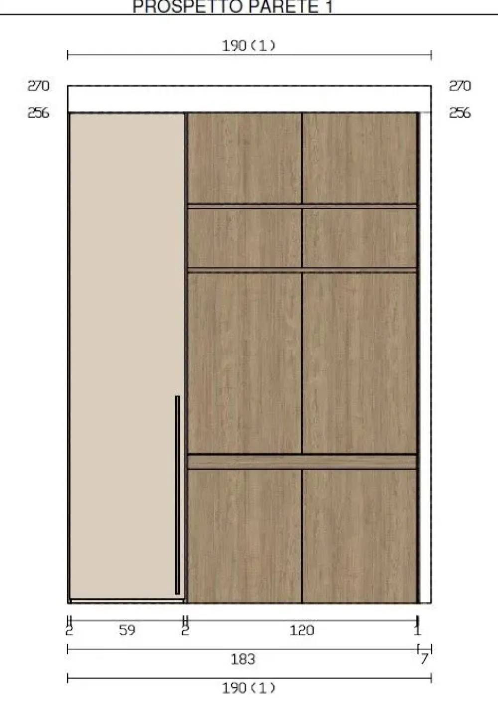 Clearance Mobile ingresso modello Ingresso con armadio e home office di in OFFERTA OUTLET Mobili Ingresso