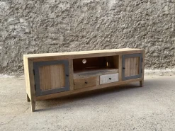 Outlet Etnico Mobile modello Mobile portatv linz stile scandinavian 2 ante 2 cassetti porta tv di in Offerta Outlet- Porta Tv