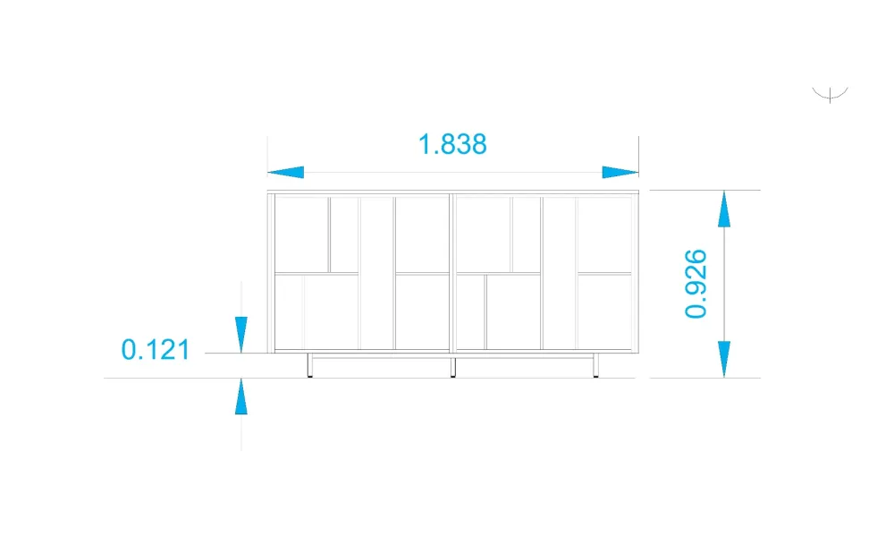 Las Mobili Mobile modello Sigma h93 a giorno in legno ad un prezzo davvero conveniente- Arredo Ufficio