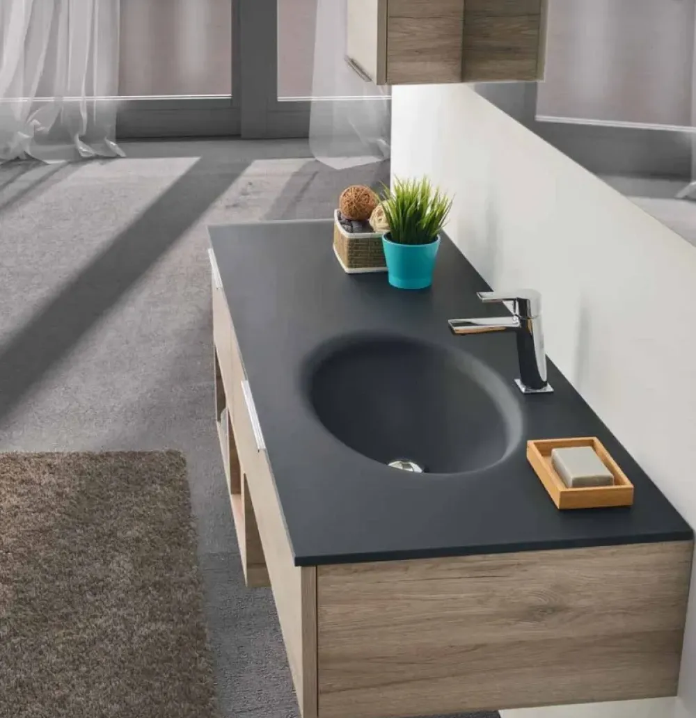 Artigianale Mobile per il bagno Composizione 5 in offerta- Mobili Bagno Sospeso