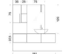 New Mobile per il bagno B201 in offerta Mobili Bagno Sospeso