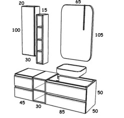 New Mobile per il bagno Gola system a prezzi outlet Mobili Bagno Sospeso