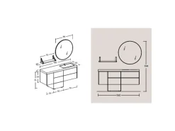 Outlet Mobile per il bagno L02 con forte sconto Mobili Bagno Sospeso