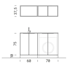 Mobile per la sala da bagno Lab60 a prezzo Outlet Mobili Bagno A Terra