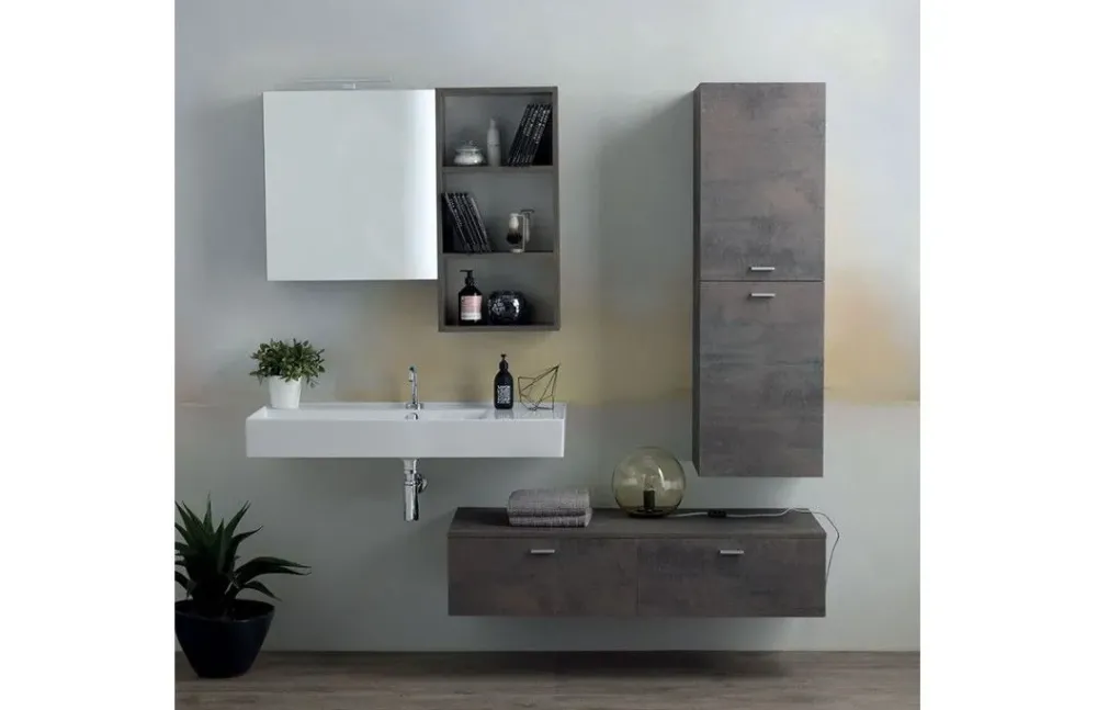 Colavene Mobile per la sala da bagno Square n.2 a prezzo Outlet- Mobili Bagno Sospeso
