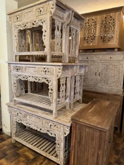 Online Mobile per la sala da bagno Consolle bagno teak decapata in Offerta Outlet Mobili Bagno A Terra