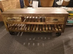 Outlet Etnico Mobile porta tv Mobile carrelo industrial portatv di con uno SCONTO IMPERDIBILE- Porta Tv