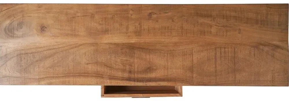 Mobile porta tv Mobile porta tv assemblato etnico in acacia naturale e ferro con 1 cassetto e 2 sportelli di con uno SCONTO IMPERDIBILE^Outlet Etnico Best