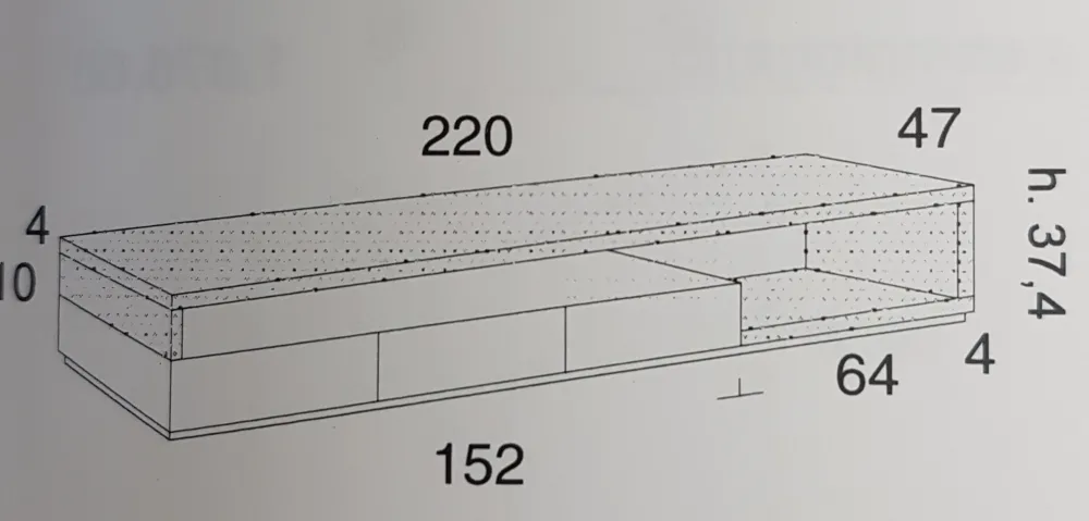 Mobile porta tv Ode 220 di con forte sconto^Minotti Italia Best