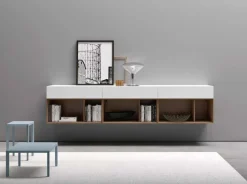 Pianca Mobile soggiorno madia di People p403 sconto Outlet- Madie