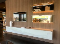 Lago Mobile soggiorno modello Living materia e 36e8 glass di a PREZZI OUTLET- Pareti Attrezzate