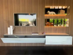 Lago Mobile soggiorno modello Living materia e 36e8 glass di a PREZZI OUTLET- Pareti Attrezzate
