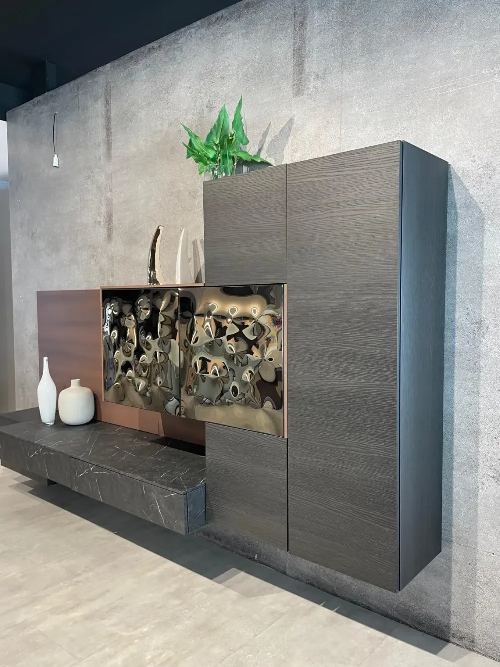 Duebitalia Mobile soggiorno modello Parete attrezzata di a PREZZI OUTLET- Pareti Attrezzate