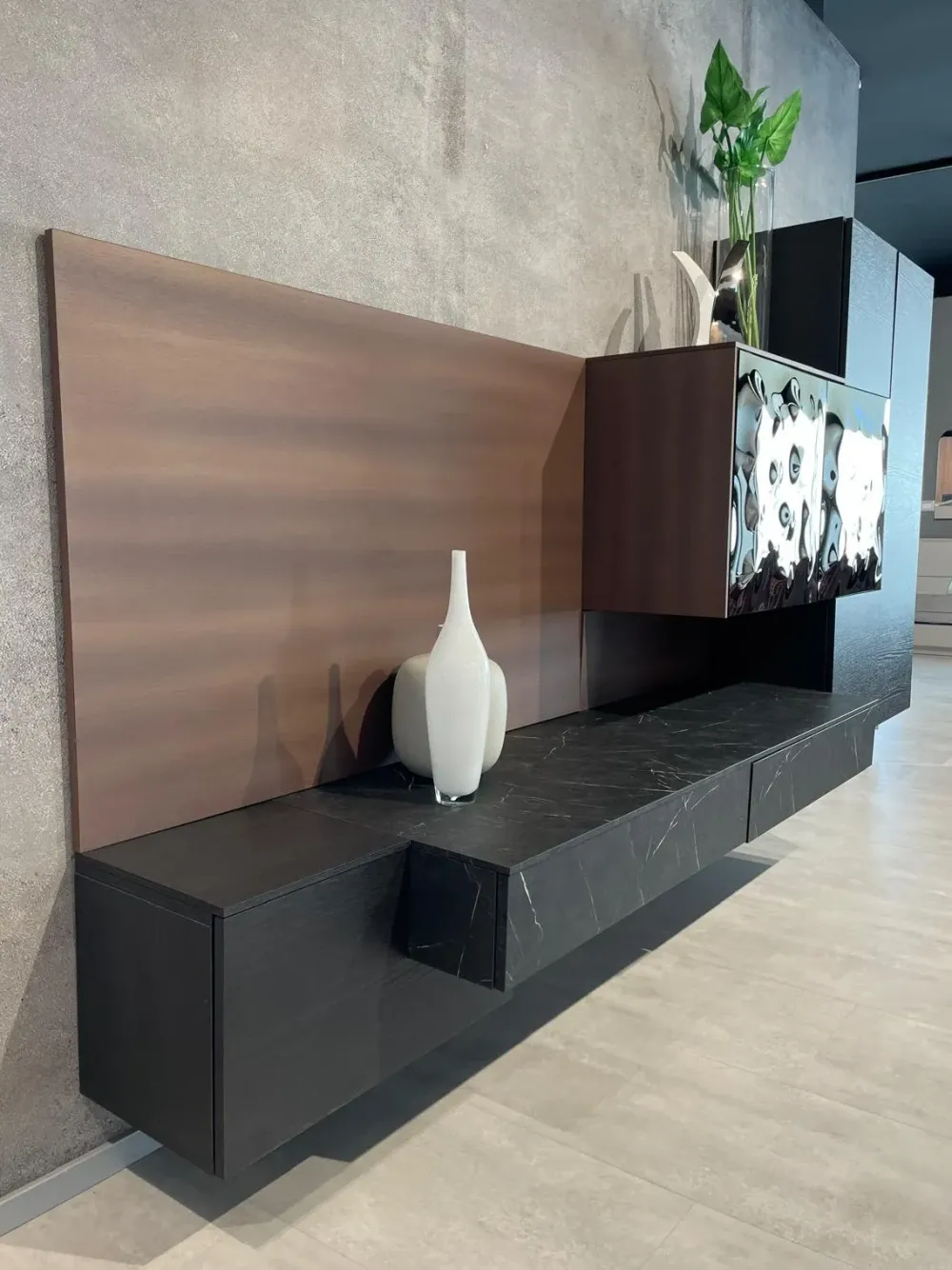 Duebitalia Mobile soggiorno modello Parete attrezzata di a PREZZI OUTLET- Pareti Attrezzate