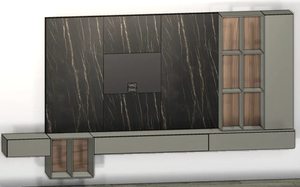 Outlet Mobile soggiorno modello Code di scontato -40% Pareti Attrezzate