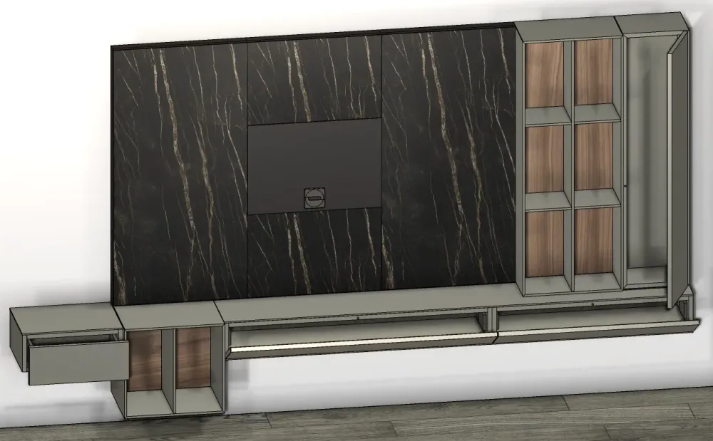 Outlet Mobile soggiorno modello Code di scontato -40% Pareti Attrezzate