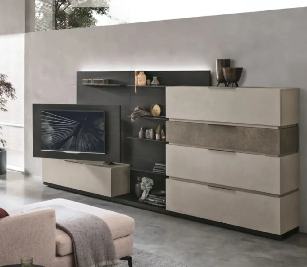 Tomasella Mobile soggiorno modello At105 di a PREZZI OUTLET- Pareti Attrezzate