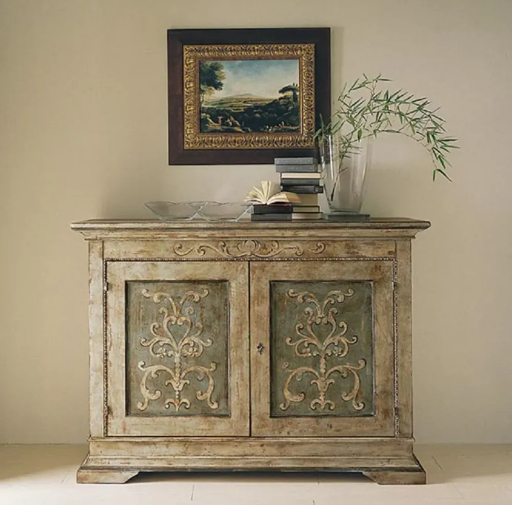 Artigianale Mobile soggiorno modello Credenza laccata stile fiorentino in promo-sconto del 50% di a prezzo scontato- Madie