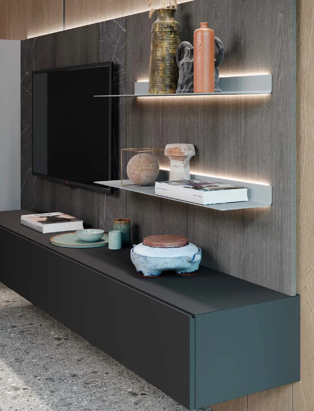 Hot Mobile soggiorno modello Skyline di scontato -30% Pareti Attrezzate