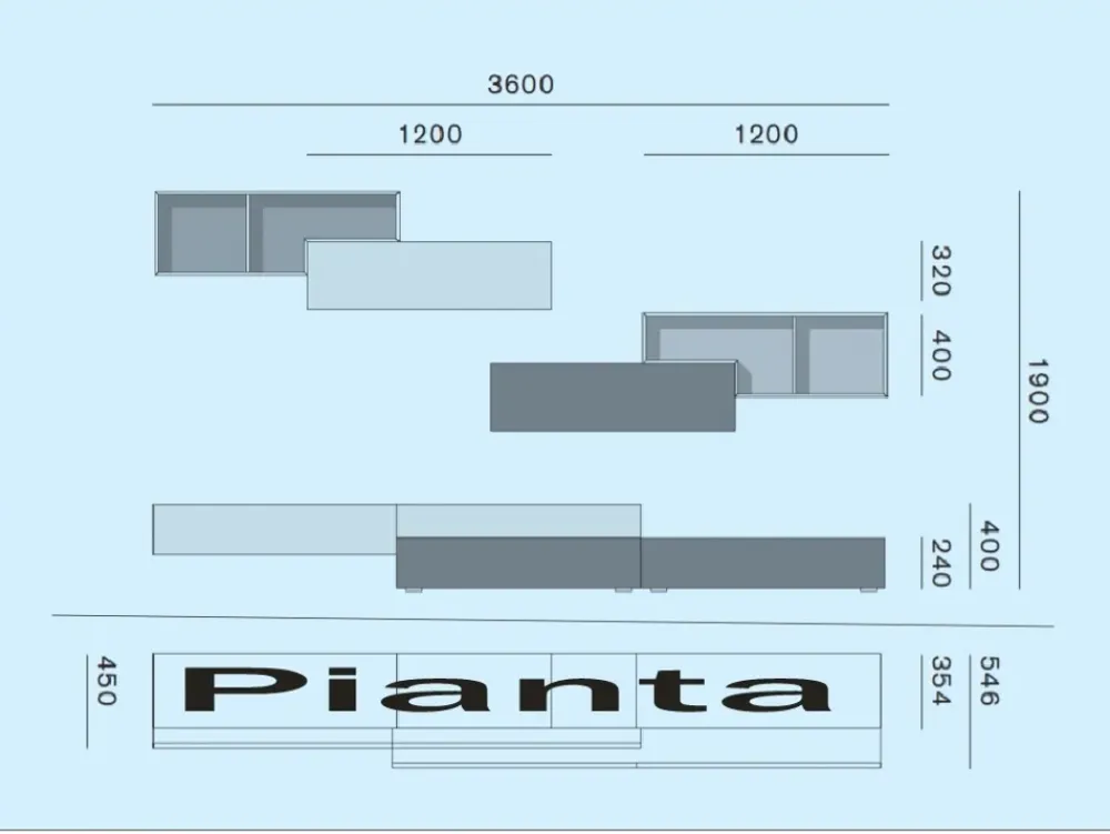 Best Mobile soggiorno modello Lampo di scontato -25% Pareti Attrezzate