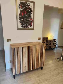 Outlet Etnico Mobile soggiorno modello Madia credenza line 2a di a prezzo scontato- Madie